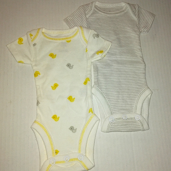 Brand New★Precious Firsts by Carter's★Preemie Girl/Boy 2 Pack Bodysuits★ - Picture 4 of 7